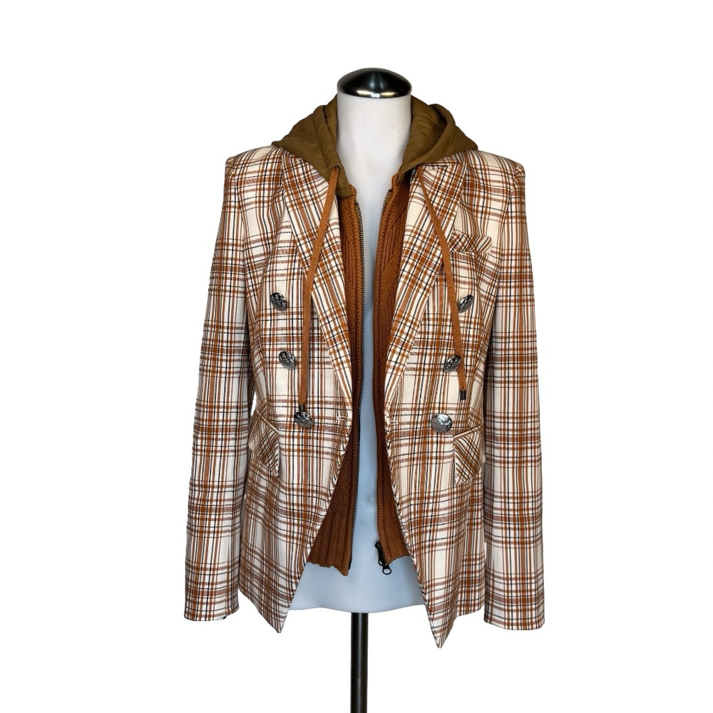 $695 New VERONICA BEARD Plaid Miller Dickey Blazer Jacket Sz 2
